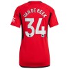 Maillot de Supporter Manchester United Van De Beek 34 Domicile 2023-24 Pour Femme